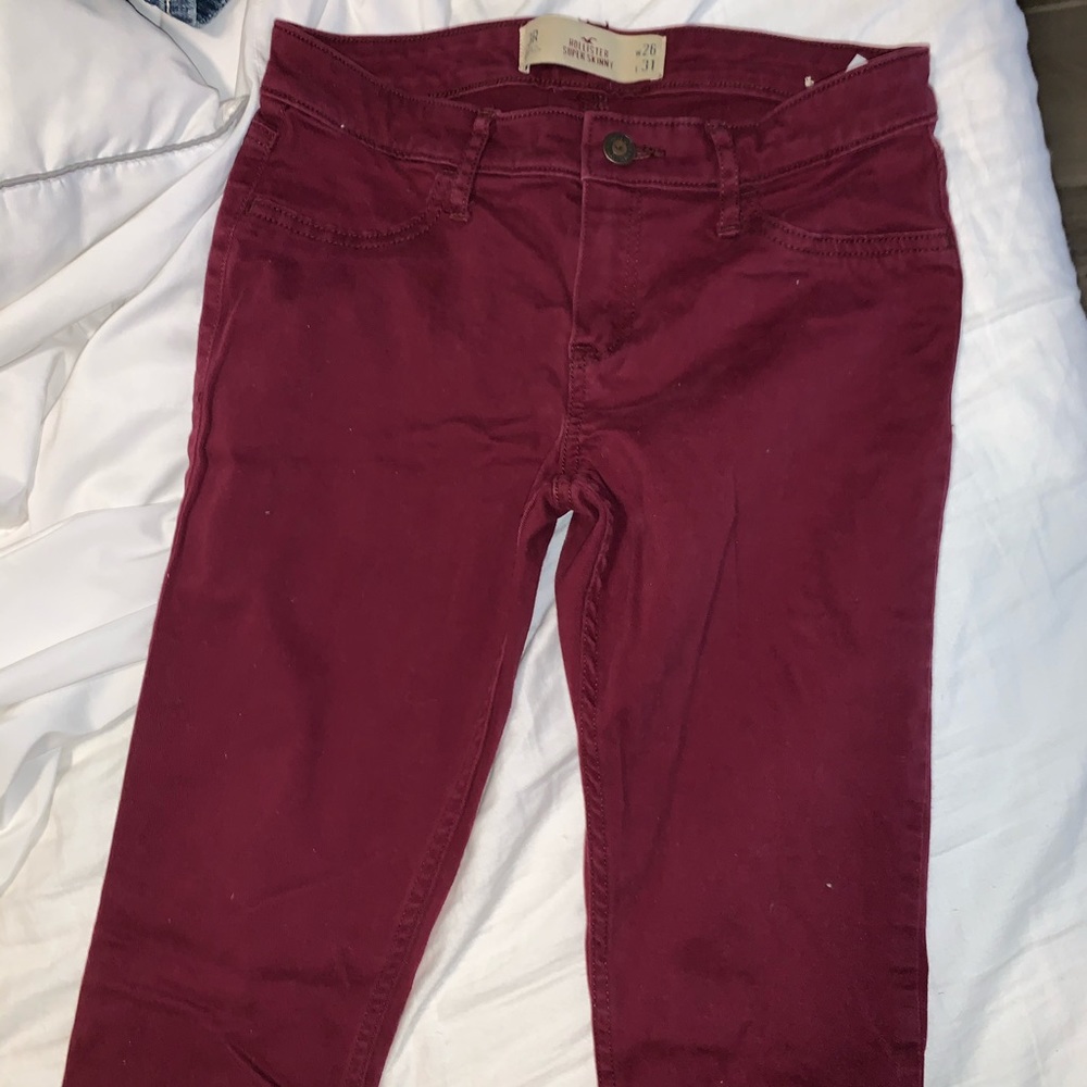 Hollister Skinny Jeans - Maroon